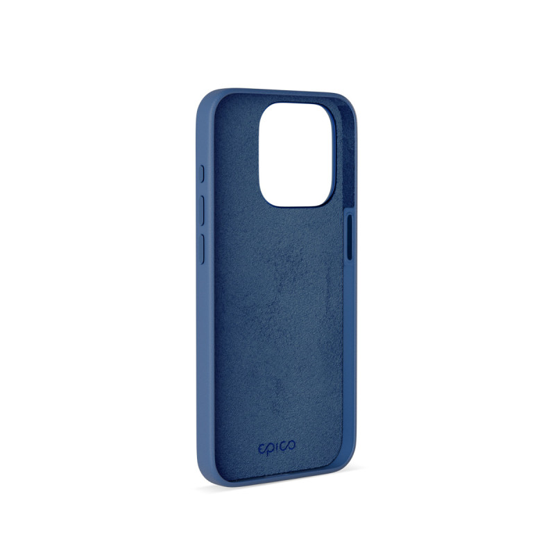 Epico Mag+ kožený kryt iPhone 15 Pro - modrá