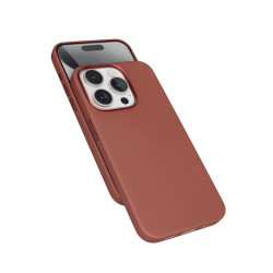 Epico Mag+ kožený kryt iPhone 15 Pro - hnedá