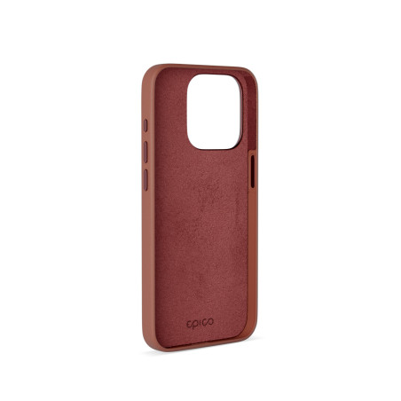 Epico Mag+ kožený kryt iPhone 15 Pro - hnedá