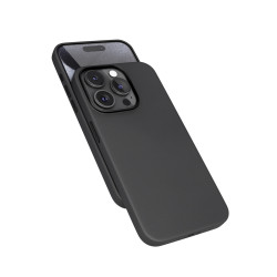 Epico Mag+ kožený kryt iPhone 15 Pro Max - čierna