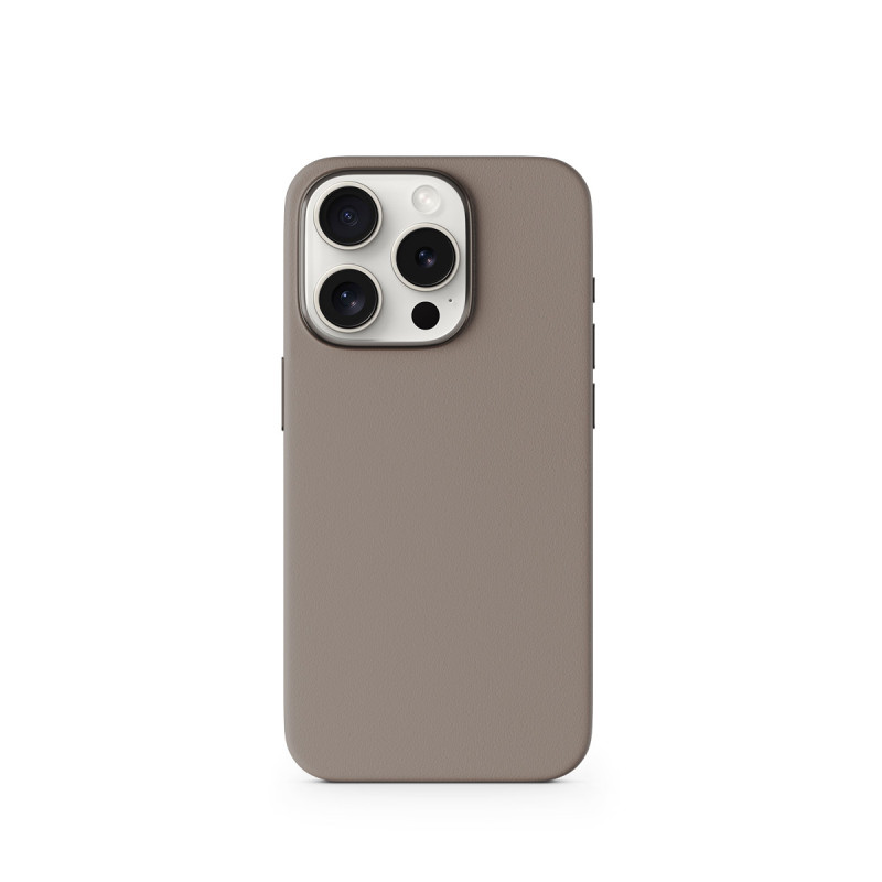 Epico Mag+ kožený kryt iPhone 15 Pro Max - piesková