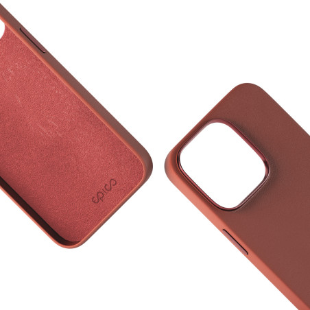 Epico Mag+ kožený kryt iPhone 15 Pro Max - hnedá