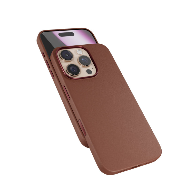 Epico Mag+ kožený kryt iPhone 16 Pro Max - hnedá