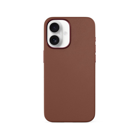 Epico Mag+ kožený kryt iPhone 16 Plus - hnedá