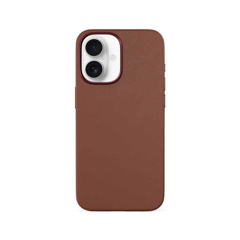 Epico Mag+ kožený kryt iPhone 16 - hnedá