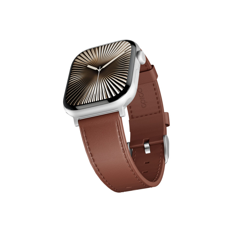 Epico Watch Strap Leather 42/44/45/46/49 - hnedá