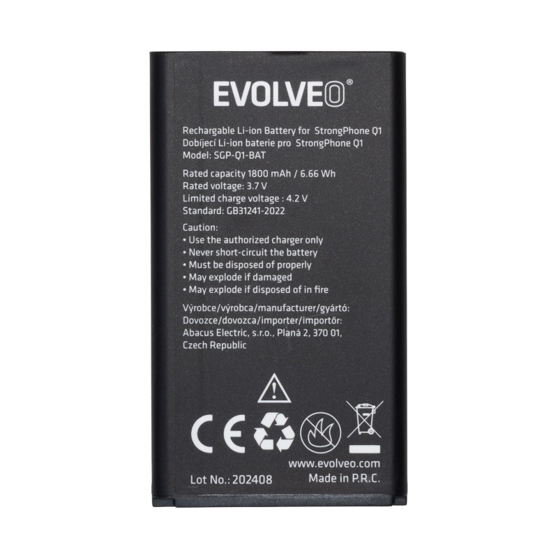EVOLVEO orig. batéria 1800 mAh pre MaxPhone A1, StrongPhone Q1/Z4/W4