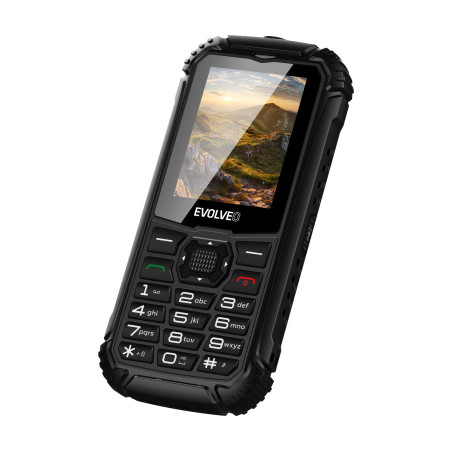 EVOLVEO StrongPhone Q1, vodotesný odolný Dual SIM telefón, čierny