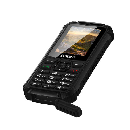 EVOLVEO StrongPhone Q1, vodotesný odolný Dual SIM telefón, čierny