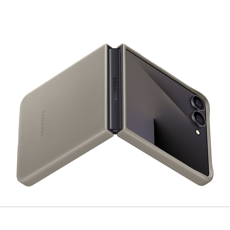 Samsung Ochranný kryt z vegánskej kože Flip7 Taupe
