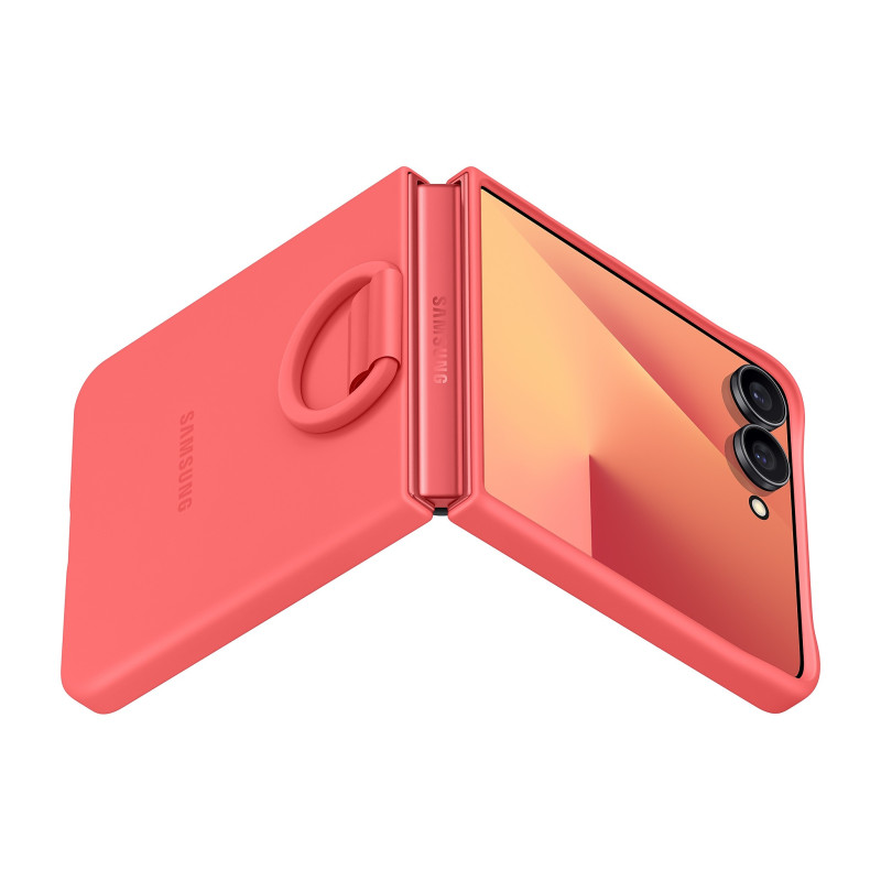 Samsung Silikónový kryt s držiakom na prst Flip7 Red