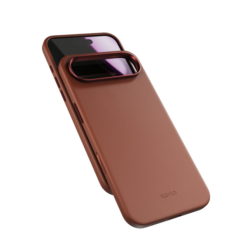 Epico Leather Mag+ Case iPhone Air - hnedá