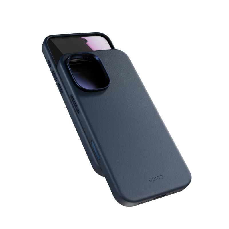 Epico Leather Mag+ Case iPhone 17 - modrá