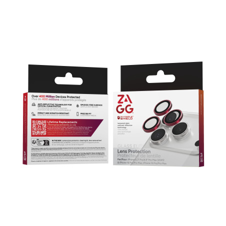 ZAGG Premium Ochranná šošovka Apple 17 Pro/17 Pro Max/16 Pro/16 Pro Max/15 Pro/15 Pro Max - ružová
