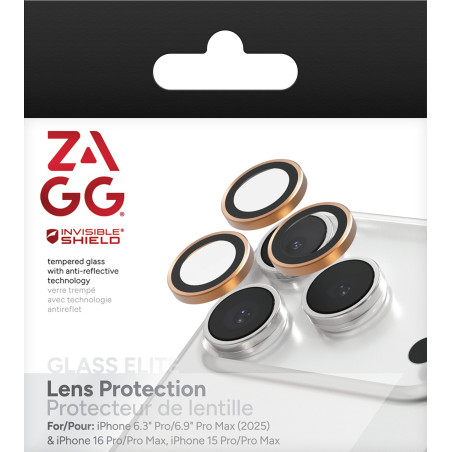 ZAGG Ochranná šošovka Premium pre Apple iPhone 17 Pro/Pro Max/16 Pro/Pro Max/15 Pro/Pro Max - oranžová