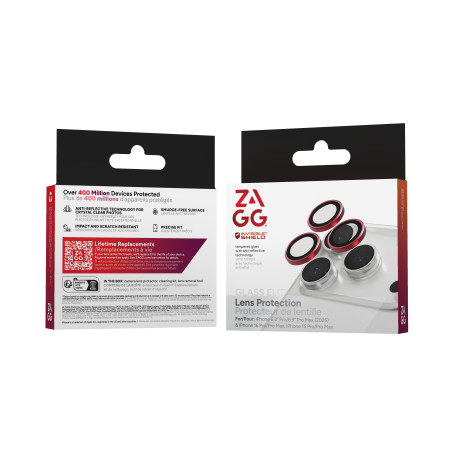 ZAGG Ochranná šošovka Premium pre Apple iPhone 17 Pro/Pro Max 16 Pro/Pro Max/15 Pro/Pro Max - červená