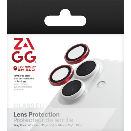 ZAGG Ochranná šošovka Premium pre Apple iPhone 17/16/16+ - červená