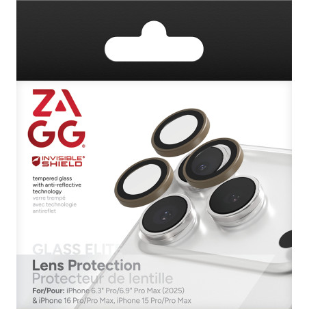 ZAGG Ochranná šošovka Premium pre Apple iPhone 17 Pro/Pro Max/16 Pro/Pro Max/15 Pro/Pro Max - piesková