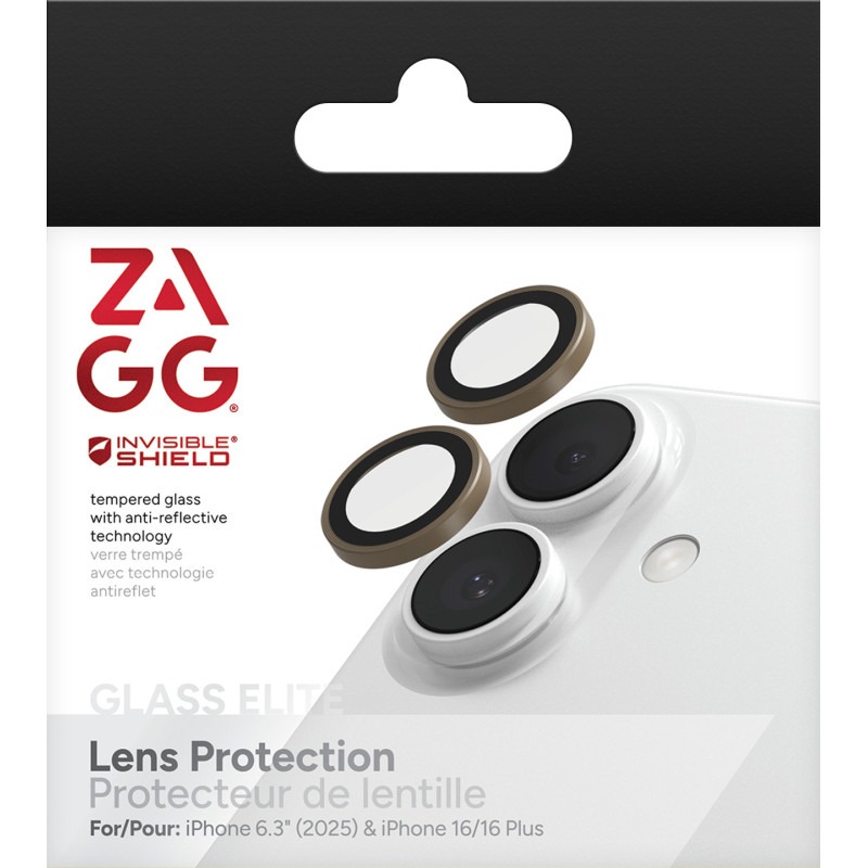 ZAGG Ochranná šošovka Premium pre Apple iPhone 17/16/16+ - piesková