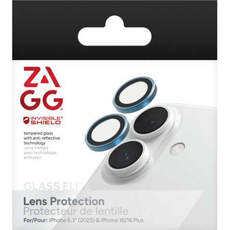 ZAGG Ochranná šošovka Premium pre Apple iPhone 17/16/16+ - modrá