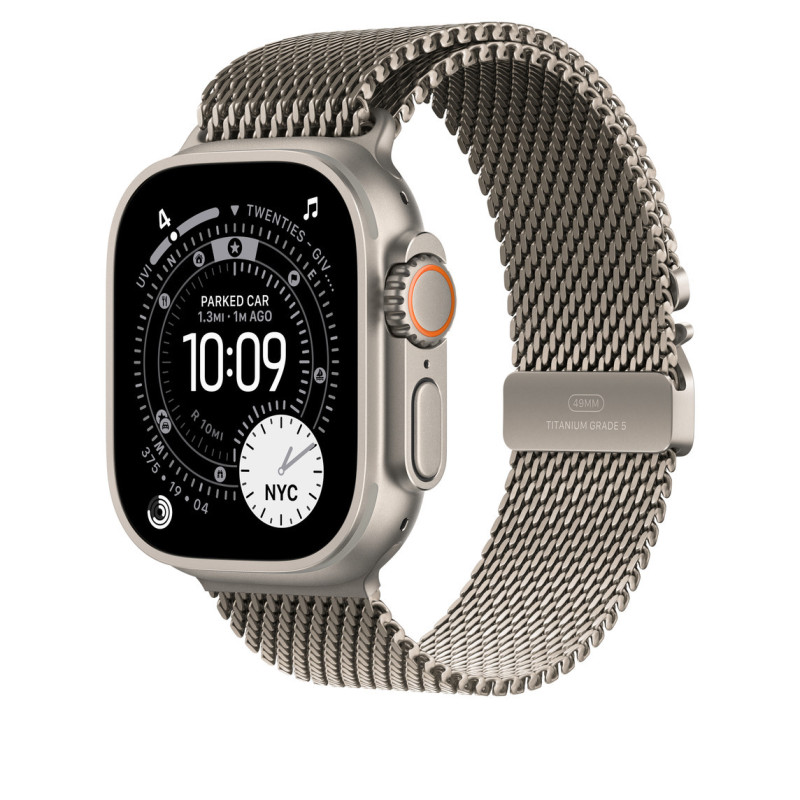 Watch Acc/49/Natural Titanium Milanese Loop - L