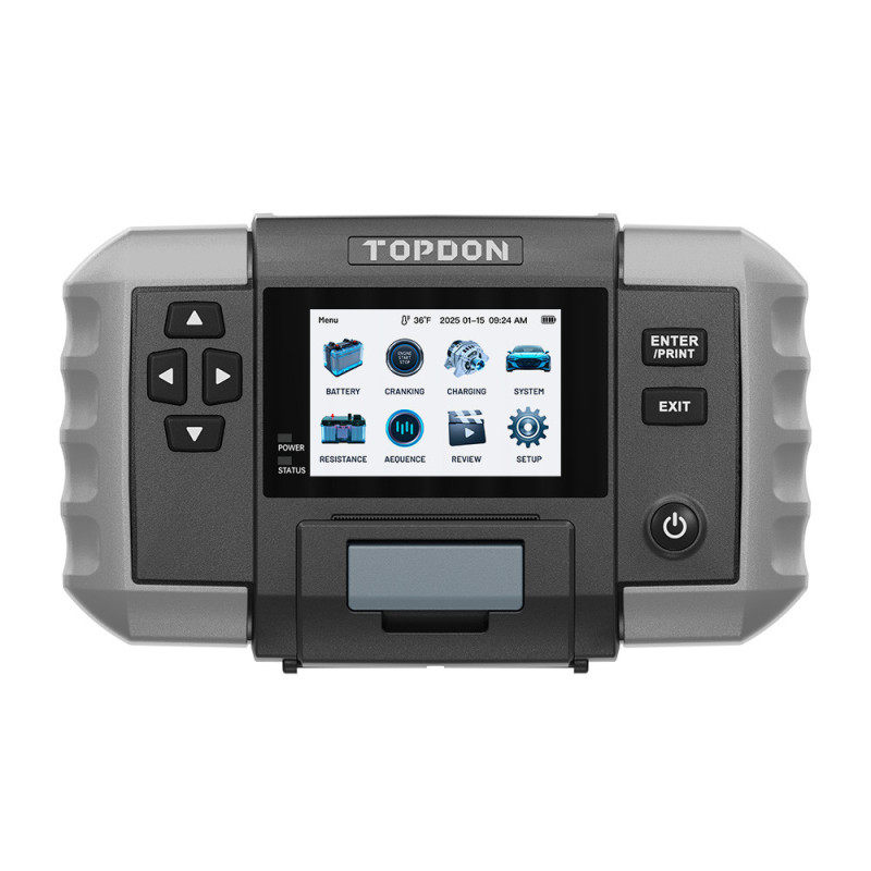 TOPDON Tester autobatérií BT600P/3,5" displej/5200mAh/6V,12V,24V