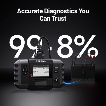 TOPDON Tester autobatérií BT600P/3,5" displej/5200mAh/6V,12V,24V