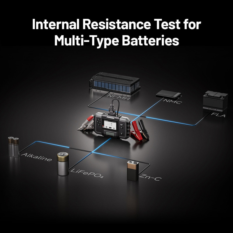 TOPDON Tester autobatérií BT600P/3,5" displej/5200mAh/6V,12V,24V