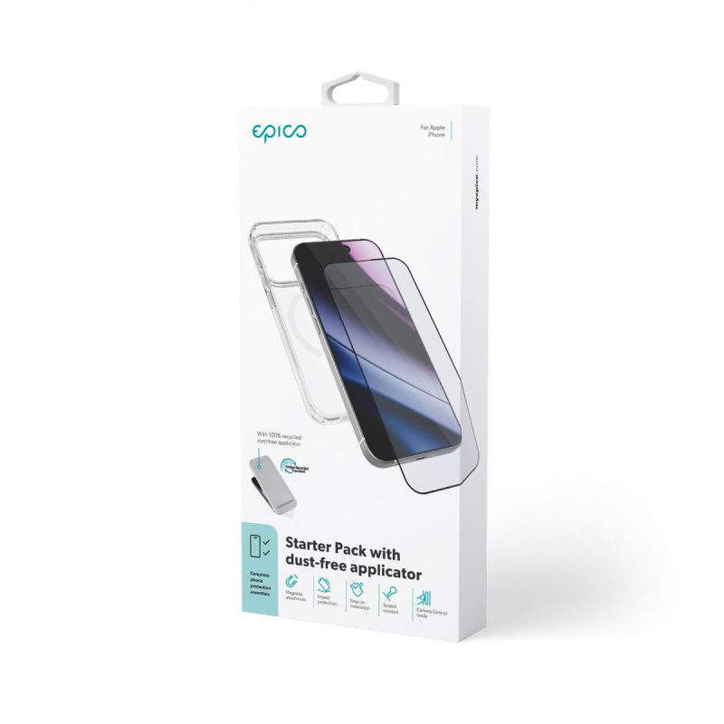 Epico StarterPack iPhone 16 Pro/17 - sklo + kryt
