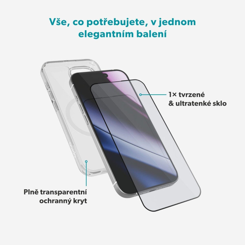 Epico StarterPack iPhone 16 Pro/17 - sklo + kryt