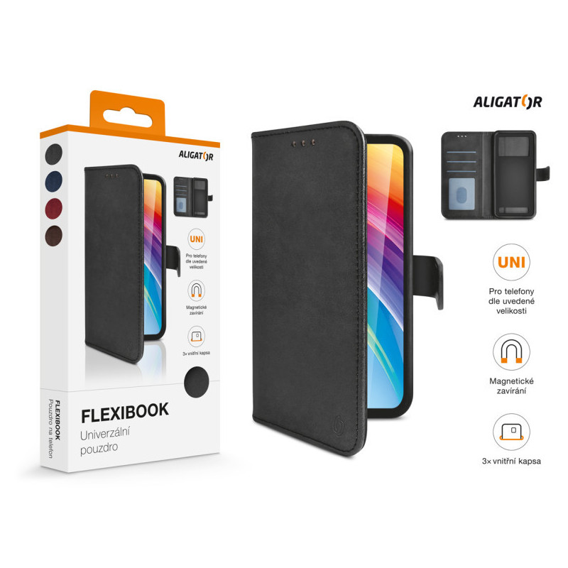 ALIGATOR Púzdro Flexibook vel.5,5"-6" tmavo zelené