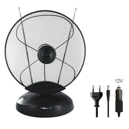 EVOLVEO Xany 4, 230/12V, aktívna izbová anténa FM/DAB+/DVB-T2, filter LTE,4G,5G