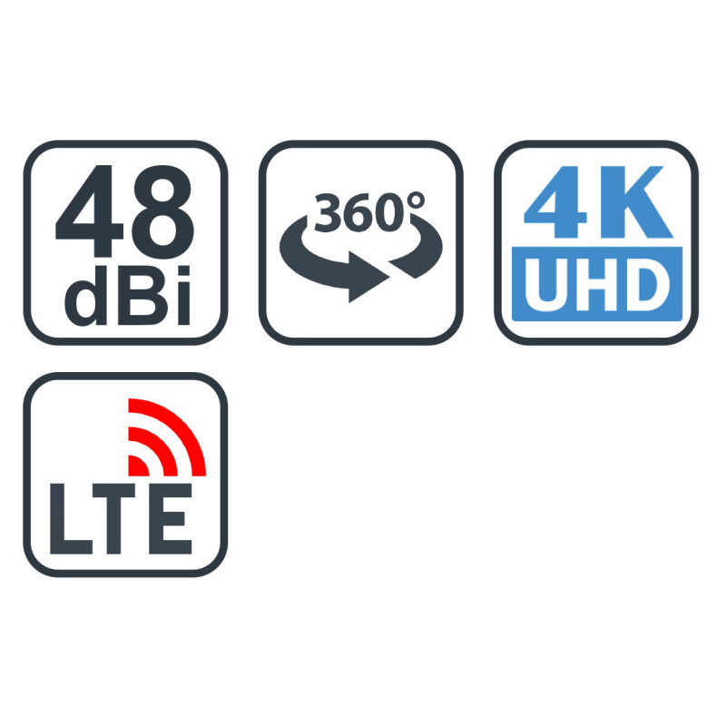 EVOLVEO Jade 1, aktívna vonkajšia anténa FM/DAB+/DVB-T2, filter LTE,4G,5G