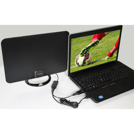 EVOLVEO Xany 2A, 230/5V, aktívna izbová anténa FM/DAB+/DVB-T2, filter LTE,4G,5G