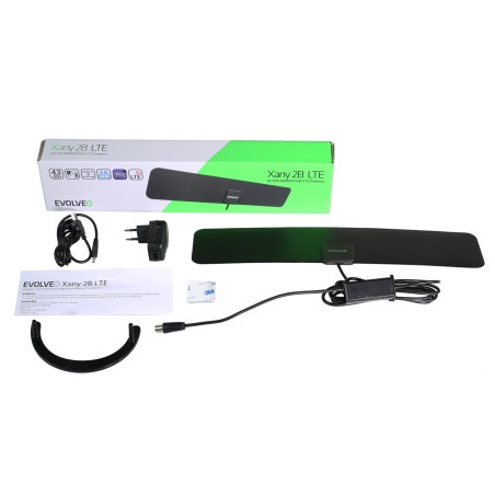 EVOLVEO Xany 2B, 230/5V, aktívna izbová anténa FM/DAB+/DVB-T2, filter LTE,4G,5G