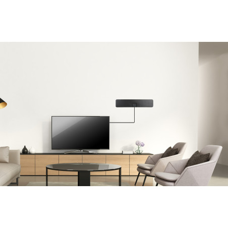 EVOLVEO Xany 2B, 230/5V, aktívna izbová anténa FM/DAB+/DVB-T2, filter LTE,4G,5G