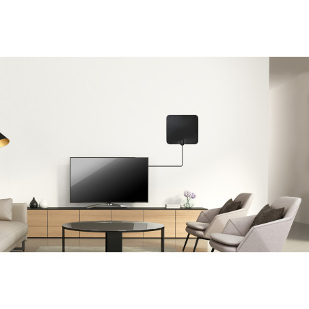 EVOLVEO Xany 2C LTE 230/5V, aktívna izbová anténa FM/DAB+/DVB-T/T2, filter LTE