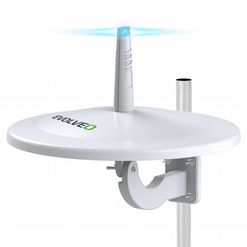 EVOLVEO Jade 3, aktívna vonkajšia anténa FM/DAB+/DVB-T2, filter LTE,4G,5G