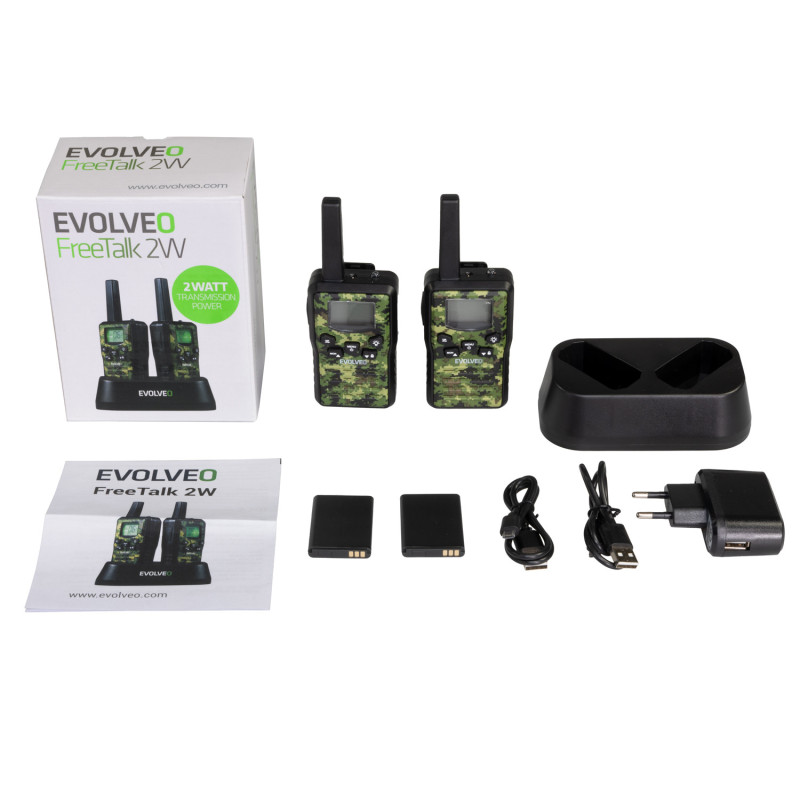 EVOLVEO FreeTalk 2W, PMR vysielačka s výkonom 0,5 a 2W