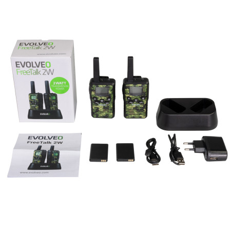 EVOLVEO FreeTalk 2W, PMR vysielačka s výkonom 0,5 a 2W