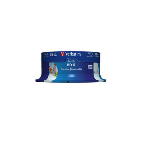 VERBATIM BD-R SL(25-Pack)Spindl/6x/25GB/Printable