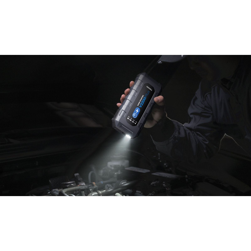 TOPDON V2200Plus/16000mAh/max výstupný prúd 2200A/2xUSB-A/USB-C/DC Jack/tester batérie