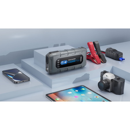 TOPDON V2200Plus/16000mAh/max výstupný prúd 2200A/2xUSB-A/USB-C/DC Jack/tester batérie