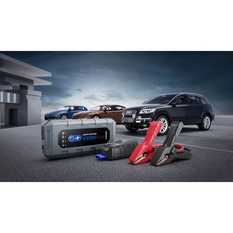 TOPDON V2200Plus/16000mAh/max výstupný prúd 2200A/2xUSB-A/USB-C/DC Jack/tester batérie