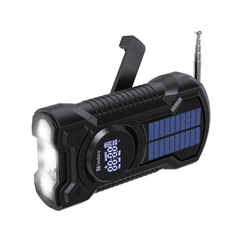 Sandberg Surviovor All-in-1 5000 mAh, FM/AM rádio s ďalšími funkciami, čierna