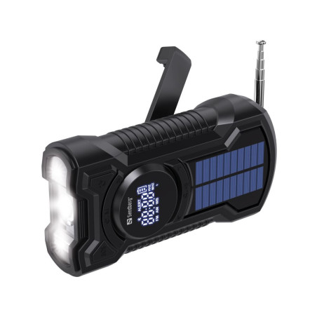 Sandberg Surviovor All-in-1 5000 mAh, FM/AM rádio s ďalšími funkciami, čierna