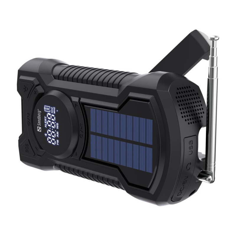 Sandberg Surviovor All-in-1 5000 mAh, FM/AM rádio s ďalšími funkciami, čierna