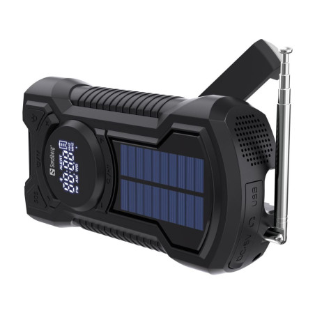 Sandberg Surviovor All-in-1 5000 mAh, FM/AM rádio s ďalšími funkciami, čierna