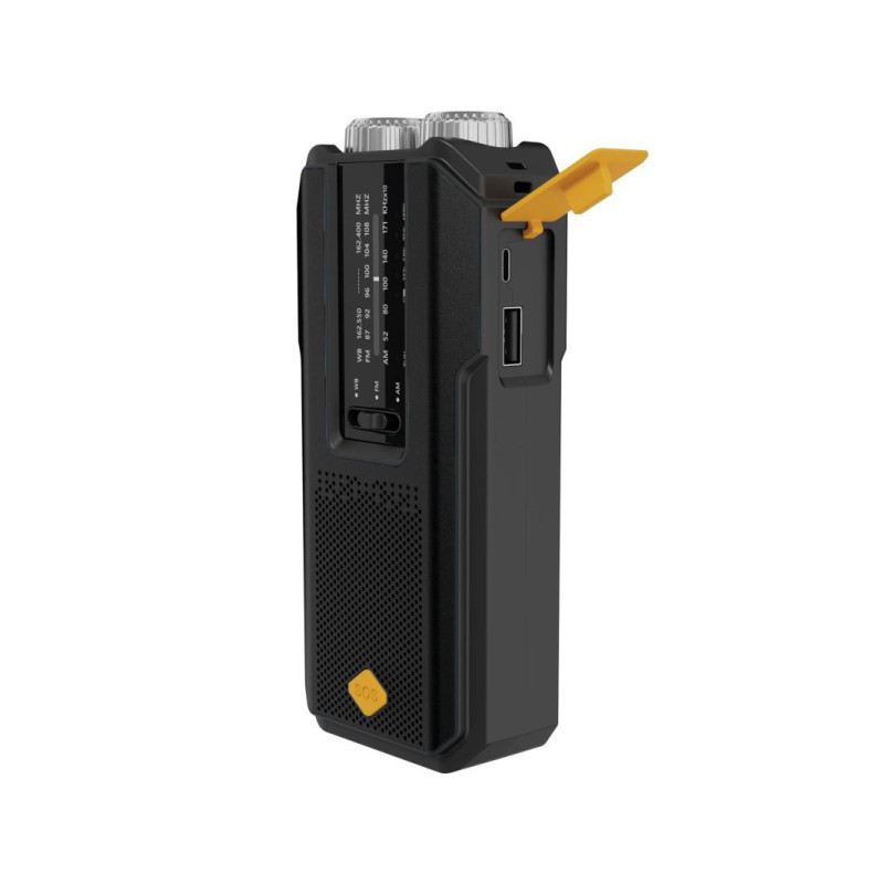 Sandberg Surviovor All-in-1 2000 mAh, FM/AM rádio s ďalšími funkciami, čierna