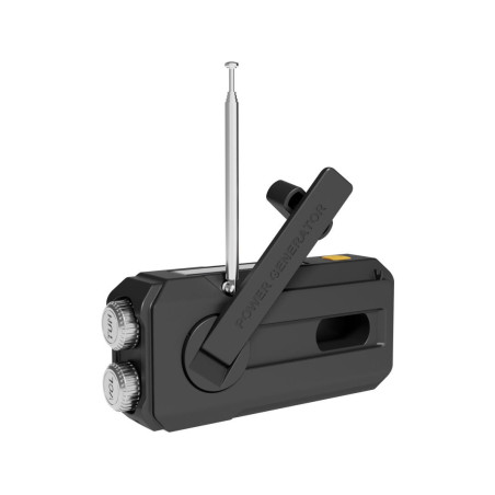 Sandberg Surviovor All-in-1 2000 mAh, FM/AM rádio s ďalšími funkciami, čierna